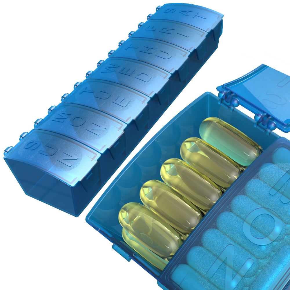 XXL pill organizer for child proof medication lock box