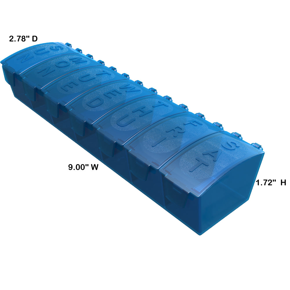 Dimensions for Extra Large Weekly 7 Day Pill Organizer