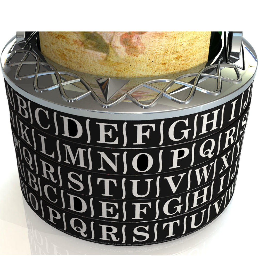 Tumbler of Vino Vault cryptex wine bottle brain teaser puzzle