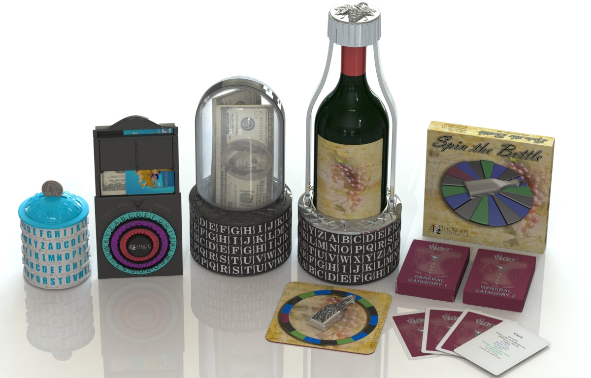 Puzzle Pod Vino Vault Brain Teaser Gift Puzzle Set