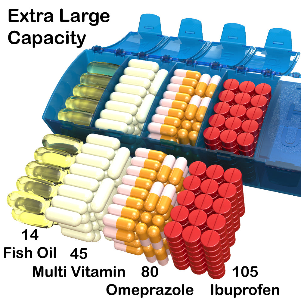 Med Manger Weekly Extra Large 7 Day Pill Organizer  Capacity