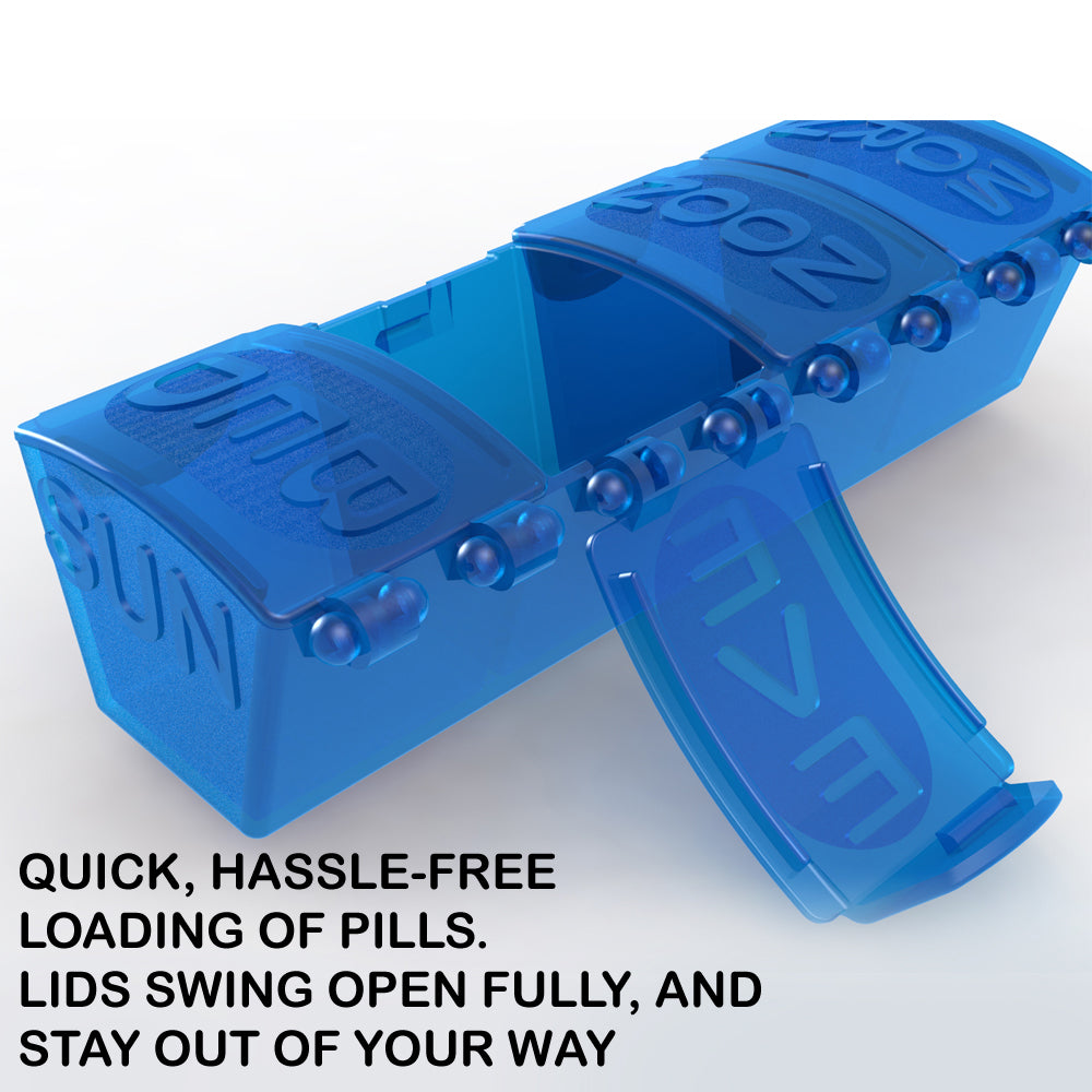 Med Manger Large Weekly Pill Organizer, 4 daily dose hinges