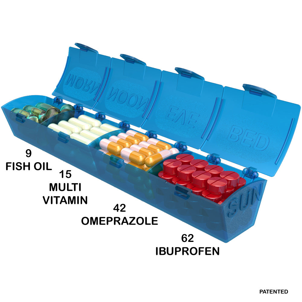 Med Manger XL Extra Large Weekly Pill Organizer, 4 dose, capacity