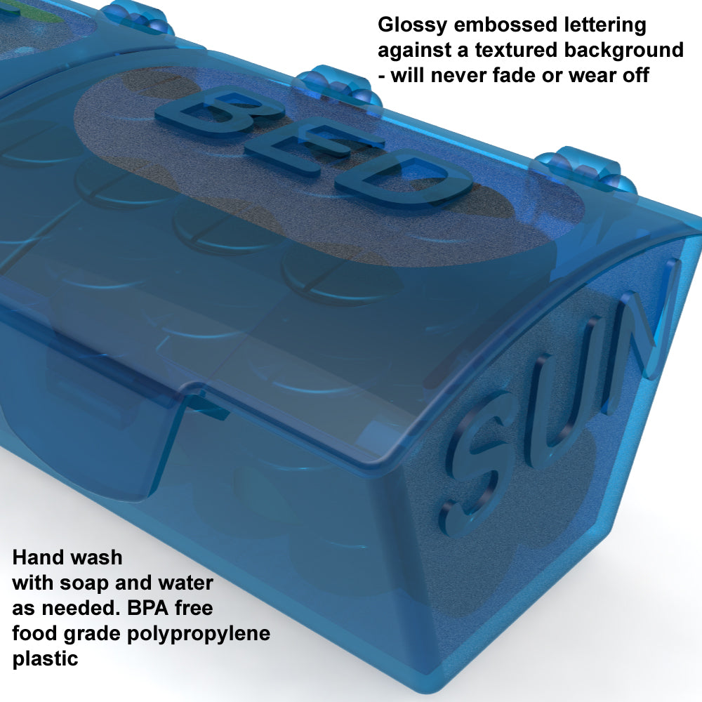 Med Manger XL Extra Large Weekly Pill Organizer, 4 dose, embossing