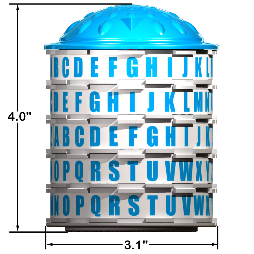 Puzzle Pod Mini Cryptex Money Puzzle Box and Coin Bank Height