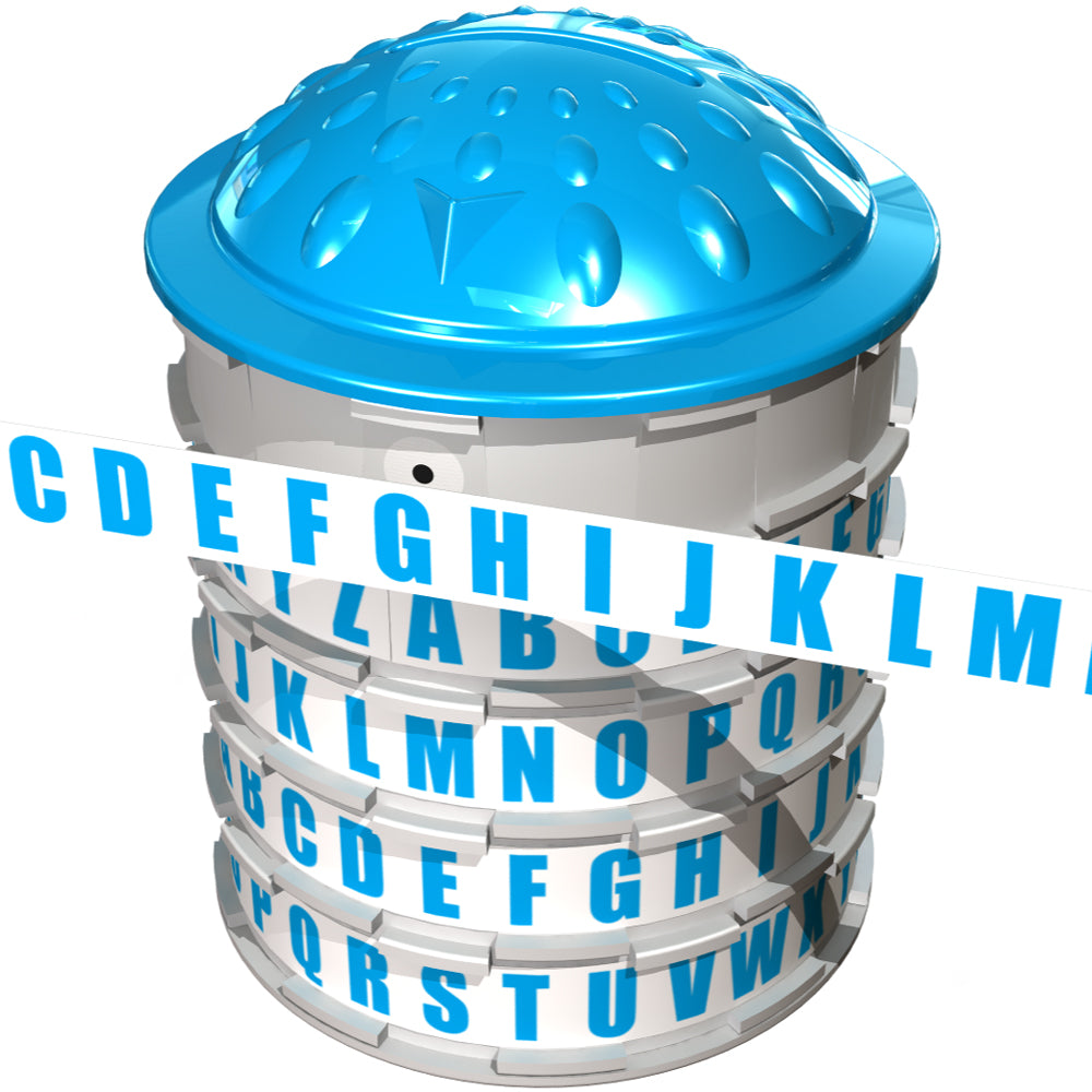Puzzle Pod Mini Cryptex Money Puzzle Box and Coin Bank Add Labels
