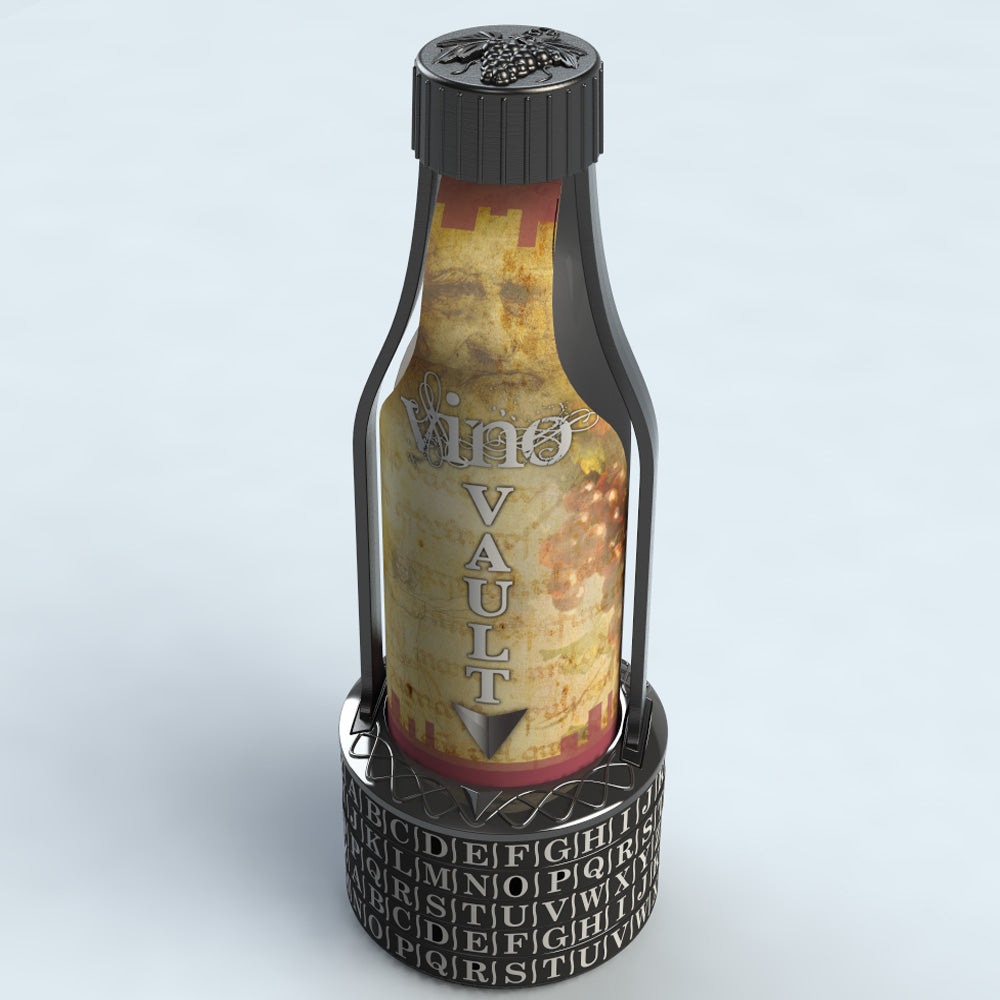 Vino Vault wine bottle  brain teaser puzzle cryptex packaged